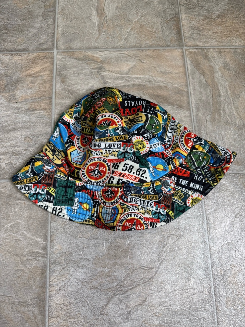 Graffiti Printed Bucket Hat Men’s One Size Multicolored NWOT